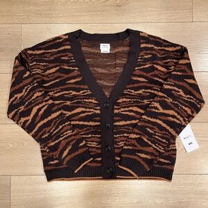 RVCA Tiger Stripe Knit Cardigan Sweater